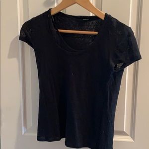 Black mesh top with camisole underneath